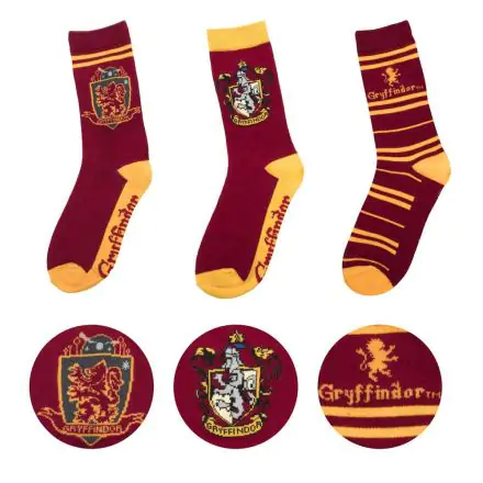 Harry Potter Ponožky 3-balení Gryffindor termékfotója