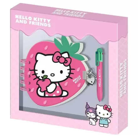 Hello Kitty and Friends jahodový diář a pero fotografii produktu