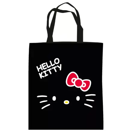 Hello Kitty Černá Plátěná Taška, Nákupní taška 44 cm fotografii produktu