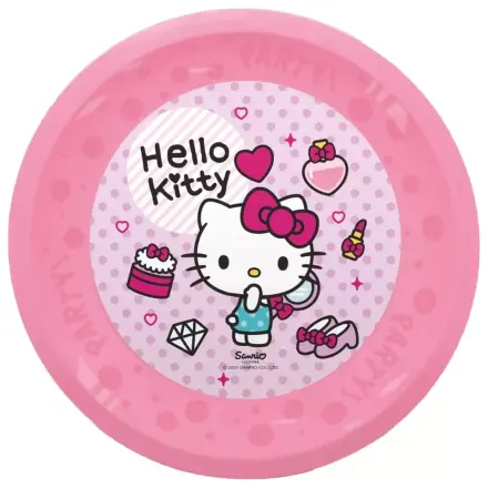 Hello Kitty Fashion micro prémiové plastové ploché talíře sada 4 kusů 21 cm fotografii produktu