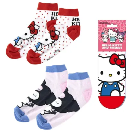 Hello Kitty Kuromi dospělý set 2 párů ponožek fotografii produktu