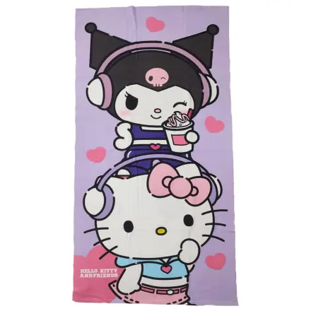 Hello Kitty Kuromi mikrovláknová plážová osuška fotografii produktu