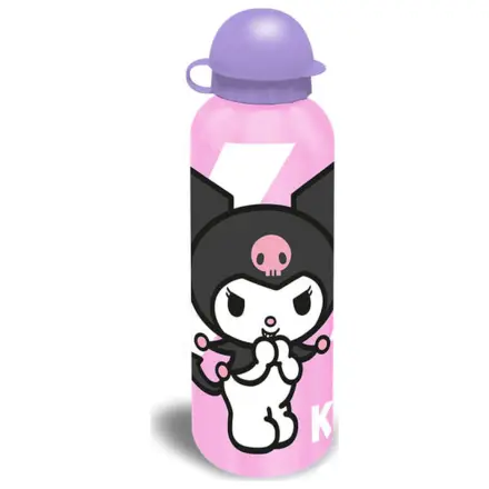 Hello Kitty Kuromi Růžová hliníková láhev na pití s víčkem 500 ml fotografii produktu