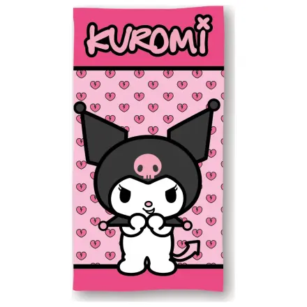 Hello Kitty Kuromi růžový ručník do koupele, plážový ručník fotografii produktu