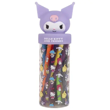 Hello Kitty Kuromi 18dílná sada fixů v 3D stojánku fotografii produktu