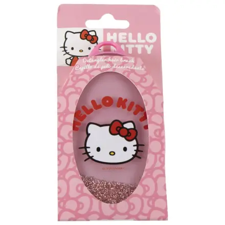 Hello Kitty Růžový třpytivý kartáč na vlasy, hřeben 13 cm fotografii produktu