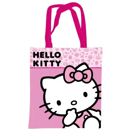 Hello Kitty Růžová plátěná nákupní taška, taška přes rameno 44 cm fotografii produktu