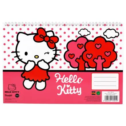 Hello Kitty Sweetheart A4 spirálový skicák, 30 listů fotografii produktu
