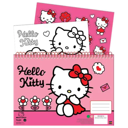 Hello Kitty Sweetheart A4 spirálový skicák 40 listů se samolepkami fotografii produktu