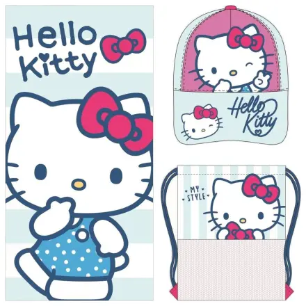 Sada ručníku, tašky a kšiltovky Hello Kitty fotografii produktu