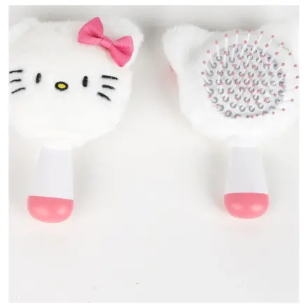 Hello Kitty bílý mini plyšový kartáč na vlasy, hřeben 13 cm fotografii produktu