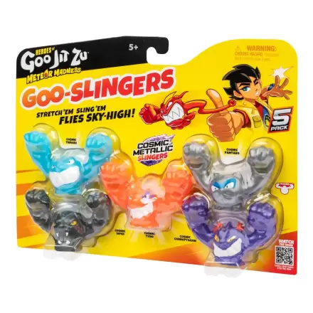 Heroes of Goo Jit Zu Meteor Madness Stretch Figures 5-Pack Goo Slingers Cosmic Metallic Slingers 5 cm - 5 balení natahovacích figurek fotografii produktu