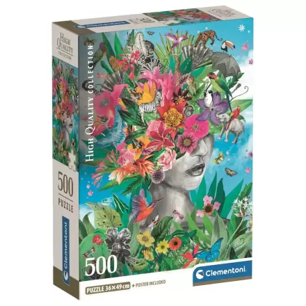 Vysoce kvalitní Hlava v džungli puzzle 500 dílků fotografii produktu