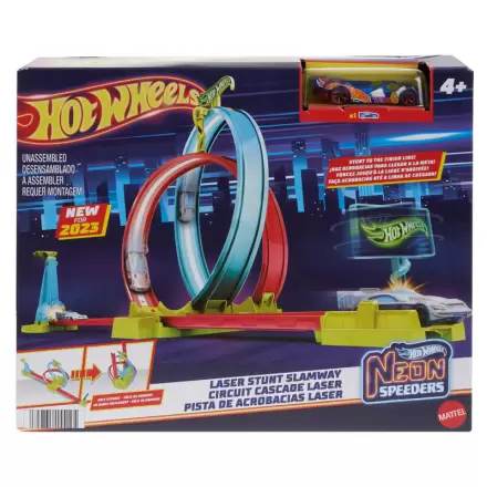 Hot Wheels Neon Speeders Laser Stunt Slamway dráha fotografii produktu