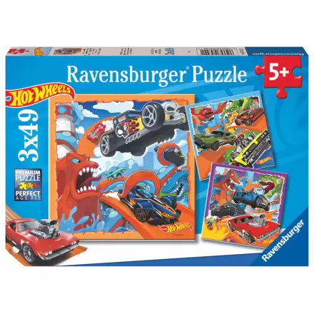 Hot Wheels puzzle 3x39 dílků fotografii produktu