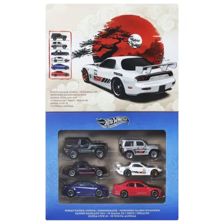 Hot Wheels Silver Series Kovové vozidlo 6-Pack 1/64 Streets of Japan fotografii produktu