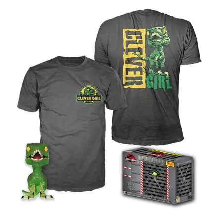 Jurassic Park POP! & Tee Box Chytrý Raptor figurka & tričko box termékfotója