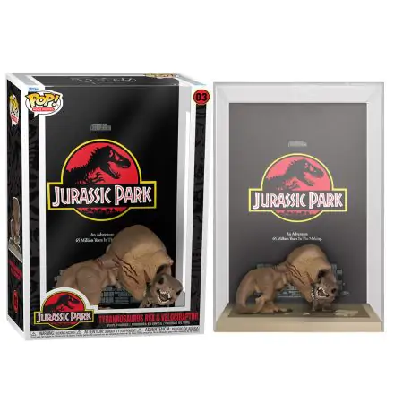 Jurassic Park POP! Filmový plakát a figurka Tyrannosaurus Rex & Velociraptor 9 cm termékfotója