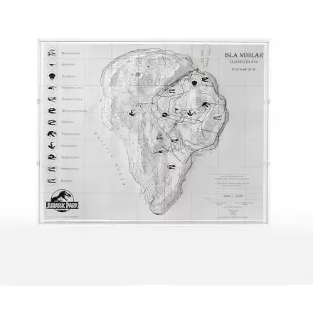 Jurassic Park Topografická mapa Isla Nublar fotografii produktu
