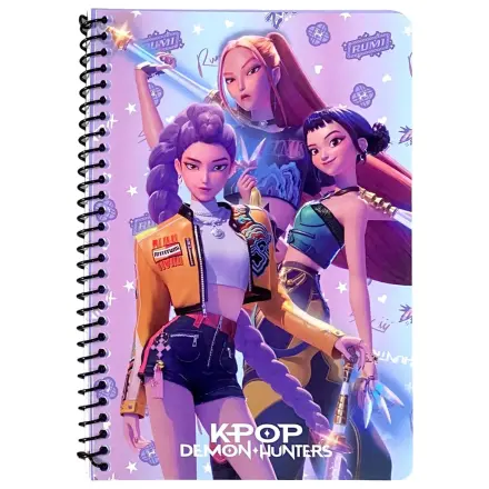 K-pop Demon Hunters Warrior Trio B/5 linkovaný spirálový sešit, 70 listů fotografii produktu