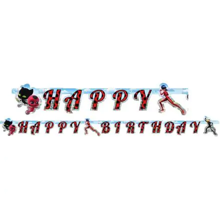 Miraculous: Tales of Ladybug & Cat Noir Adventures Happy Birthday nápis 200 cm fotografii produktu