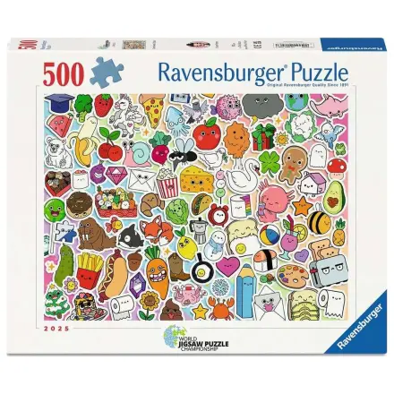 Kawaii Jigsaw Puzzle Roztomilý Kawaii Chaos (500 kusů) fotografii produktu