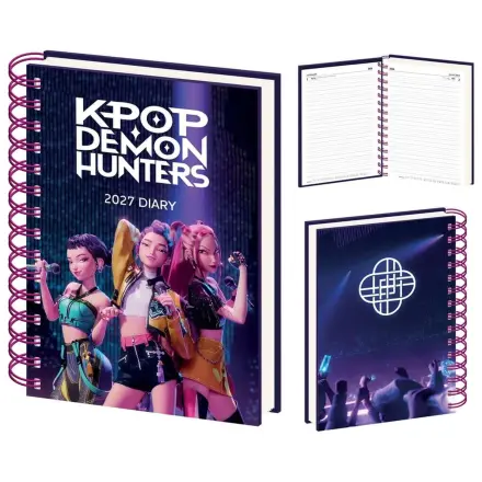 KPop Demon Hunters A5 Wiro Diář 2027 fotografii produktu
