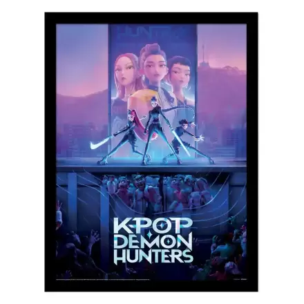KPop Demon Hunters sběratelský tisk zarámovaný plakát Movie Key Art fotografii produktu