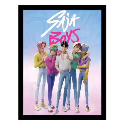 KPop Demon Hunters sběratelský tisk zarámovaný plakát Saja Boys fotografii produktu