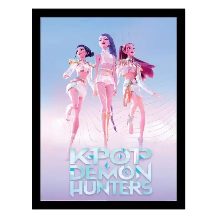 KPop Demon Hunters sběratelský tisk zarámované plakátové trio fotografii produktu