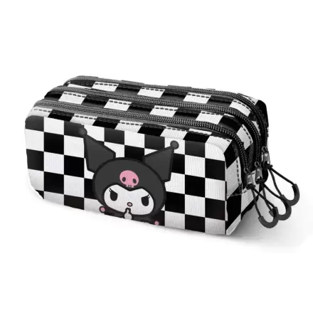 Pouzdro na tužky trojité Kuromi Hello Kitty fotografii produktu