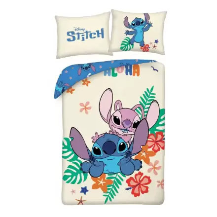 Lilo & Stitch povlečení Stitch & Angel květiny 140 x 200 cm / 70 x 90 cm fotografii produktu