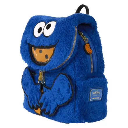 Loungefly Sesame Street Cookie Monster Plyšový batoh + peněženka termékfotója