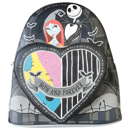Loungefly The Nightmare Before Christmas Jack & Sally Split Heart batoh 26cm fotografii produktu