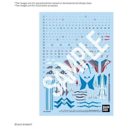 Macross HG 1/100 VF-31J Siegfried (Hayate Use) vodní obtisk - Model Kit fotografii produktu