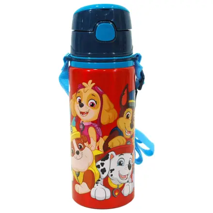 Paw Patrol Červená hliníková lahev na pití s brčkem a háčkem 600 ml fotografii produktu