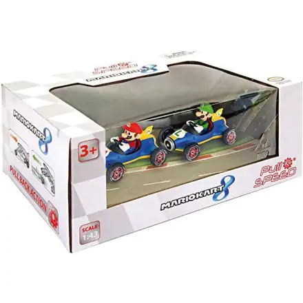 Mario Kart 8 Mario + Luigi sada vozidel s natahovacím pohonem, 2 auta fotografii produktu