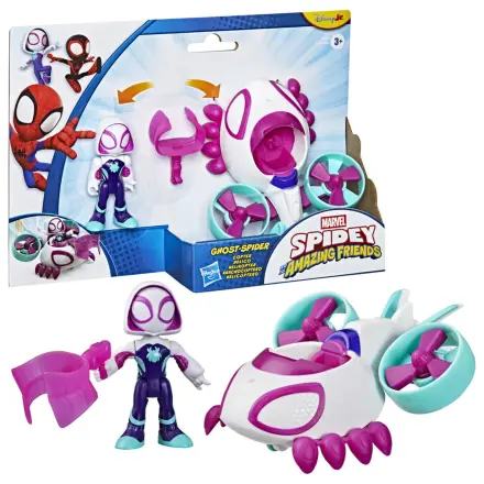 Marvel And His Awesome Friends Spidey Ghost Spider figurka a vozidlo fotografii produktu