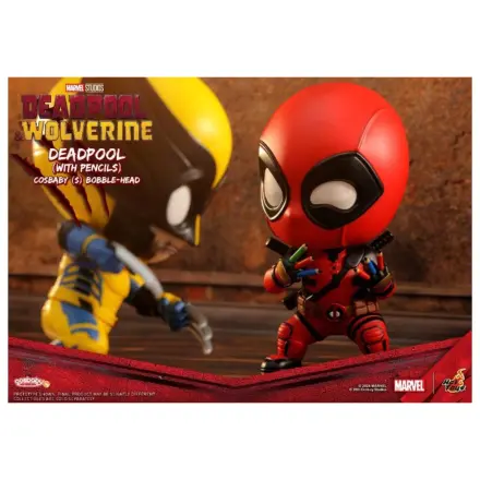 Marvel Cosbaby Wave 2 Wolverine & Deadpool s tužkami sada fotografii produktu