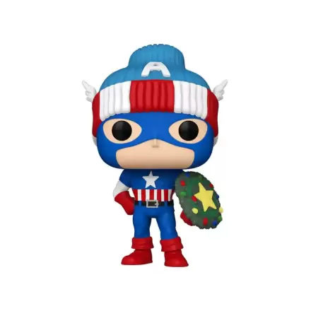 Marvel Funko POP! Vinylová figurka Vánoční Capt. America 9 cm termékfotója