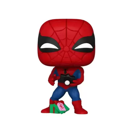 Marvel Funko POP! Vinylová figurka Holiday Spiderman s otevřeným dárkem 9 cm termékfotója