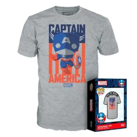 Marvel POP! Tees Captain America Tričko fotografii produktu