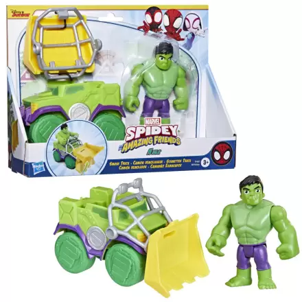 Marvel Spidey and His Amazing Friends Set Demoliční náklaďák + figurka Hulk fotografii produktu