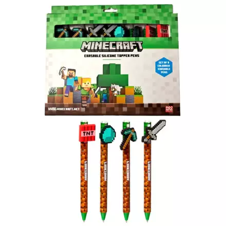 Minecraft sada 8 barevných zmizíkovacích per fotografii produktu