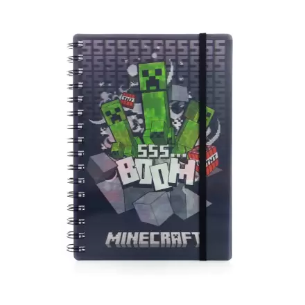 Minecraft 3D spirálový zápisník formátu A5 fotografii produktu