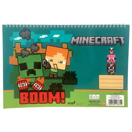 Minecraft Boom A/4 spirálový skicák, 30 listů fotografii produktu