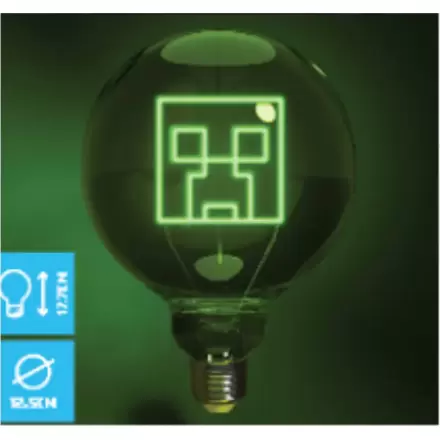 Minecraft Neonová LED žárovka Creeper termékfotója