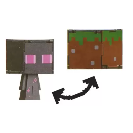 Minecraft akční figurka s překlápěním Enderman a travní blok termékfotója