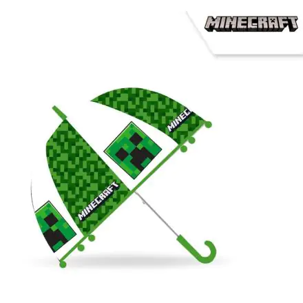 Minecraft dětský průhledný poloautomatický deštník Ø70 cm fotografii produktu