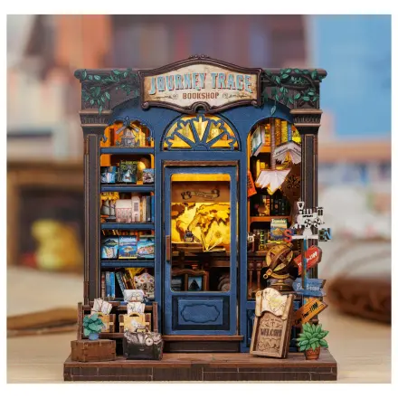 MINIATURE HOUSE DIY Journey Trace Bookshop 241 kusů + LED Light konstrukční sada fotografii produktu